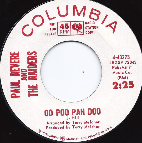 Paul Revere & the Raiders -- Sometimes/ Oo Poo Pah Doo, 1966 (M) 45 rpm record with factory sleeve, $20.00 - Click for bigger image and more info 